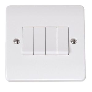 CLICK MODE SWITCH PLATES 10AX 250V 4-GANG 2 WAY PLATE SWITCH