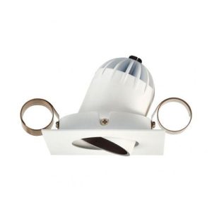 COLLINGWOOD 1901 DOWNLIGHT, WHITE BEZEL/TRIM, BLACK BAFFLE, SQUARE,