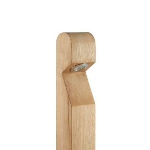 COLLINGWOOD BOLLARD, GL016, DOMED TOP, OAK WOOD, BASE ENTRY CABLE