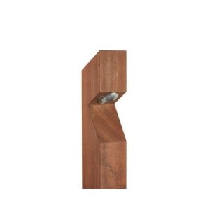 COLLINGWOOD BOLLARD, GL016, CHAMFERED TOP, SAPELE WOOD, SIDE ENTRY CABLE