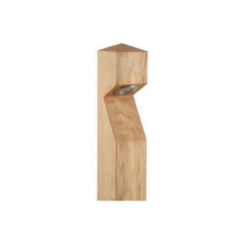 COLLINGWOOD BOLLARD, GL016, POINTED TOP, OAK WOOD, BASE ENTRY CABLE