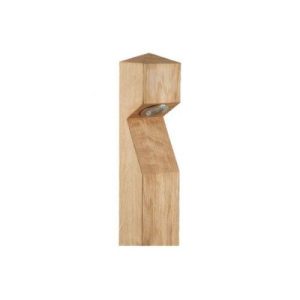 COLLINGWOOD BOLLARD, GL016, POINTED TOP, OAK WOOD, BASE ENTRY CABLE