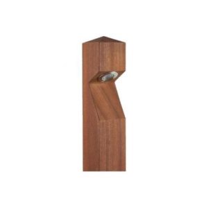 COLLINGWOOD BOLLARD, GL016, POINTED TOP, SAPELE WOOD, BASE ENTRY CABLE