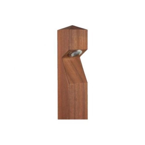 COLLINGWOOD BOLLARD, GL016, POINTED TOP, SAPELE WOOD, BASE ENTRY CABLE