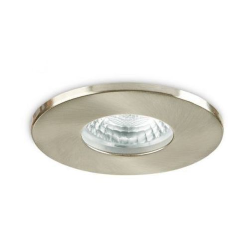 COLLINGWOOD FIRE RATED DOWNLIGHT, FIXED, IP65, BRUSHED STEEL