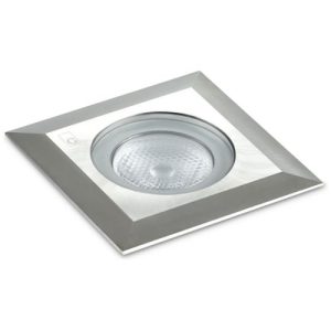 COLLINGWOOD SQUARE FACED GROUND LIGHT WITH 1W WARM WHITE LED.