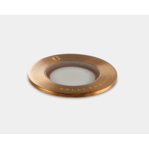 COLLINGWOOD GL018 GROUNDLIGHT, FROSTED LENS, 24V, IP68, ANTIQUE BRASS, 2700K