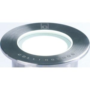 COLLINGWOOD SMALL STAINLESS STEEL (316) GROUND LIGHT, 3000K LUXEON LED, 0.4W
