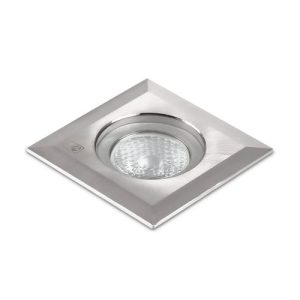 COLLINGWOOD LOW PROFILE STAINLESS STEEL GROUND LIGHT, WITH 1W BLUE LED.