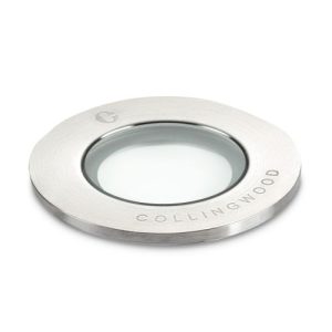 COLLINGWOOD GL019 FROSTED LENS GROUND LIGHT, STAINLESS STEEL,