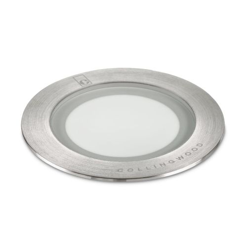 COLLINGWOOD STAINLESS STEEL GROUND LIGHT WITH 3 X 1W 2700K LEDS.