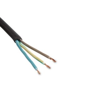 COLLINGWOOD H05RN-F 3 X 0.75 CORE BLACK RUBBER CABLE.