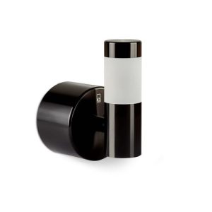 COLLINGWOOD WL060 WALL LIGHT, BLACK, DIFFUSED "HALO" UPWARDS OUTPUT & WIDE