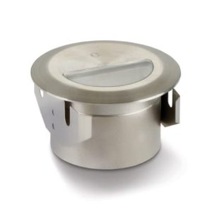 COLLINGWOOD ROUND FACED STAINLESS STEEL WALL-LIGHT