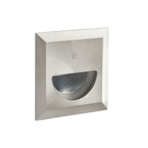 COLLINGWOOD SQUARE FACED STAINLESS STEEL WALL-LIGHT