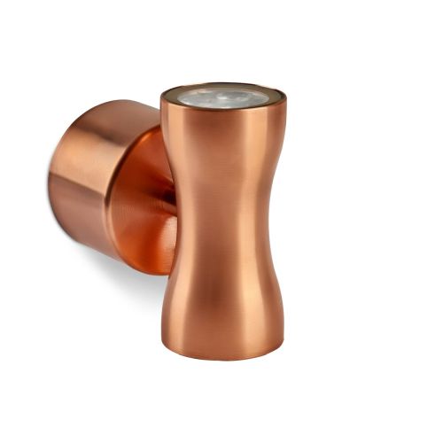 COLLINGWOOD IP65 COPPER UP/DOWN PILLAR LIGHT WITH 6 X NEUTRAL WHITE LEDS.