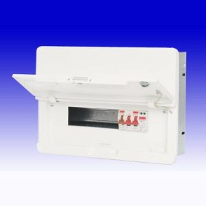 CONTACTUM 8 WAY FLUSH 80A DP MAIN SWITCH CONSUMER UNIT WITH SURGE