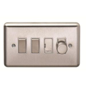 CONTACTUM REFLECT BRUSHED STEEL 3G GRID PLATE
