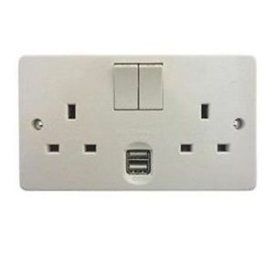 CRABTREE 2G 13A USB SOCKET