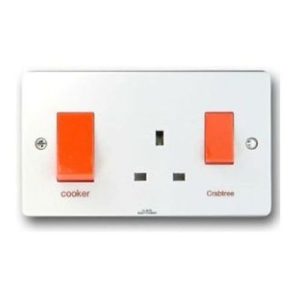 CRABTREE STANDARD COOKER SWITCH + SOCKET