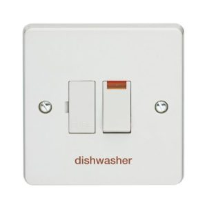 CRABTREE SWITCHED SPUR + NEON (DISHWASHER)