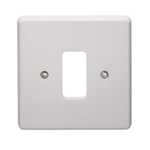 CRABTREE 1G 1-MOD WHITE GRID PLATE