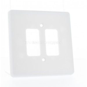 CRABTREE 1G 2-MOD WHITE GRID PLATE