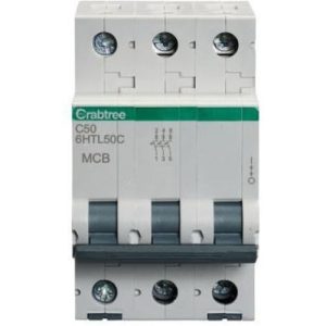 CRABTREE 50A T/POLE C-TYPE LOADSTAR MCB