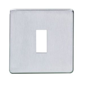 CRABTREE 1G GRID FRONTPLATE SATIN CHROME