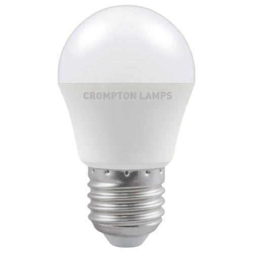 CROMPTON LED THERMAL PLASTIC GOLFBALL OPAL NON-DIMMABLE 4.9W 6500K DAYLIGHT ES-E27