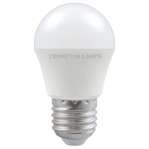 CROMPTON LED THERMAL PLASTIC GOLFBALL OPAL DIMMABLE 5W 4000K COOL WHITE ES-E27