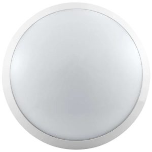 PHOEBE 11W/15W CCT IP65 300MM WHITE/OPAL ROUND BULKHEAD