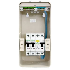 DANSON METAL GARAGE BOARD(1 X 63A RCD+1 EACH 6A/32A MCB)