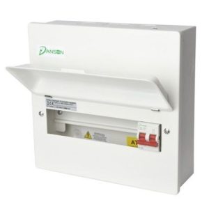 DANSON METAL 12-MODULE (9-WAY) 100A M/SWITCH BOARD WITH SPD