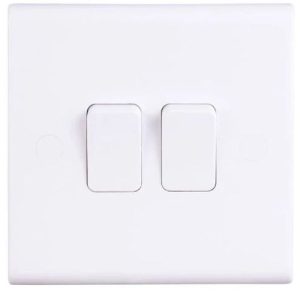 DETA SLIMLINE 2G 2W PLATE SWITCH
