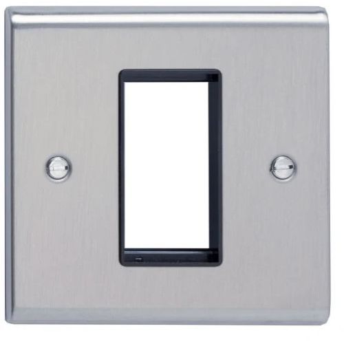 DETA DECORATIVE STAINLESS STEEL 1G 1MOD EURO PLATE BL INS