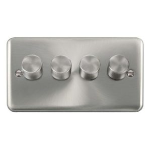 CLICK DECO PLUS SATIN CHROME 4G 2 WAY 400W DIMMER SWITCH