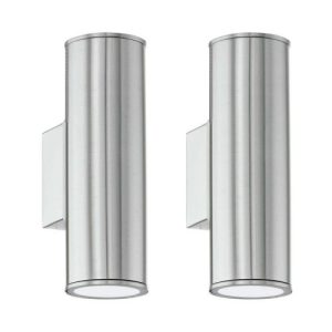 EGLO RIGA 2X3W STAINLESS STEEL UP/DOWN IP44 LIGHT