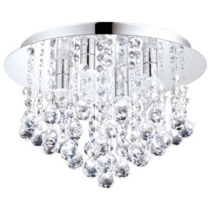 EGLO 94878 ALMONTE CEILING IP44 CHROME/CRYSTAL G9
