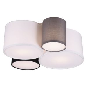 HOTEL 4 LIGHT FABRIC SHADE MULTI-COLOURED CEILING