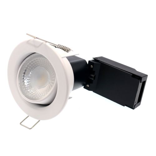 JET 5W LED TILT FIRE RATED IP65 NOISE & FLICKER FREE DOWNLIGHT