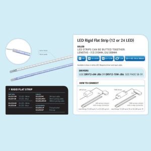ELD 12LED WHITE RIGID FLAT STRIP