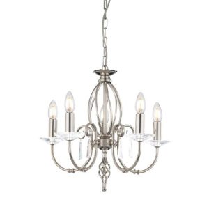 ELSTEAD AEGEAN 5 LIGHT CHANDELIER - POLISHED NICKEL