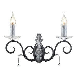 ELSTEAD AMARILLI 2 LIGHT WALL LIGHT - BLACK/SILVER