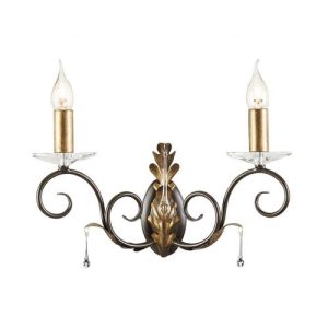 ELSTEAD AMARILLI 2 LIGHT WALL LIGHT - BRONZE/GOLD