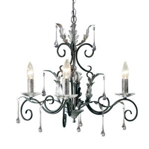 ELSTEAD AMARILLI 3 LIGHT CHANDELIER - BLACK/SILVER