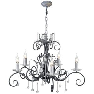 ELSTEAD AMARILLI 5 LIGHT CHANDELIER - BLACK/SILVER