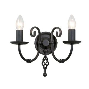 ELSTEAD ARTISAN 2 LIGHT WALL LIGHT - BLACK