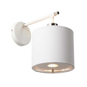 ELSTEAD BALANCE 1 LIGHT WALL LIGHT - WHITE AND POLISHED NICKEL