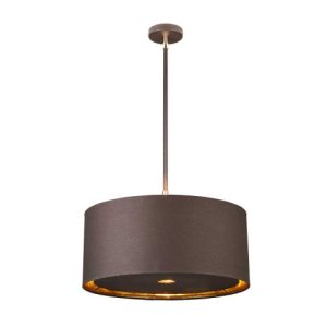 ELSTEAD BALANCE 1 LIGHT PENDANT - BROWN AND POLISHED BRASS
